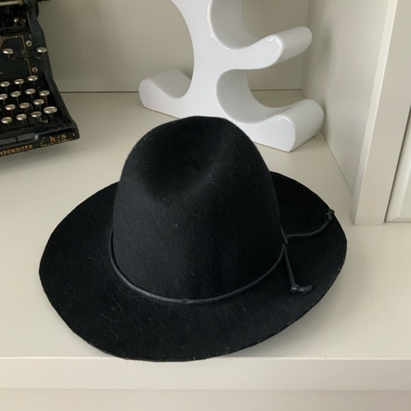 TARGET Brand Black Felt Wool Floppy Fedora Wide Brim Hat Women’s Size 21 inch - Picture 9 of 16